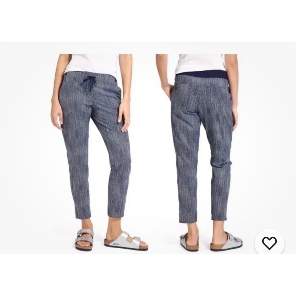 Athleta Midtown Jogger Pants Women 4T Navy Blue Drawstring Tall Athleisure